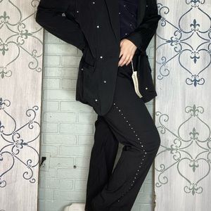 Vintage Rhinestone Black Dress Pants Style & Co Size 14 NEW with Tags